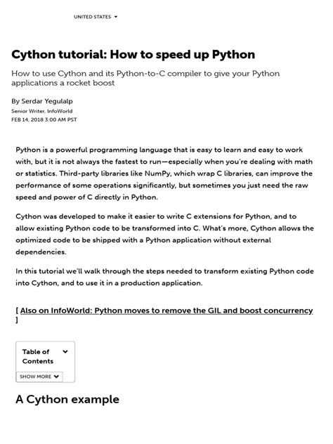 Cython Tutorial に対する画像結果