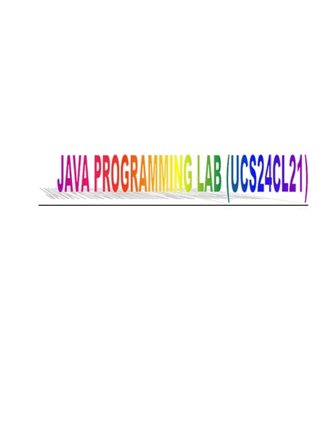 Image result for Java Programming Lab