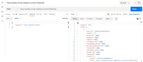 Table API Examples に対する画像結果
