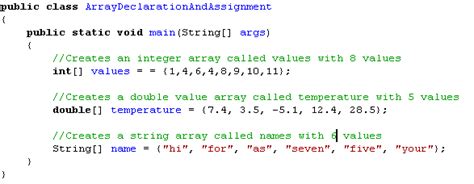 Image result for Java Array Assignment