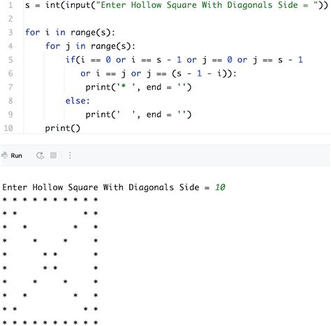 Pattern Program in Python に対する画像結果
