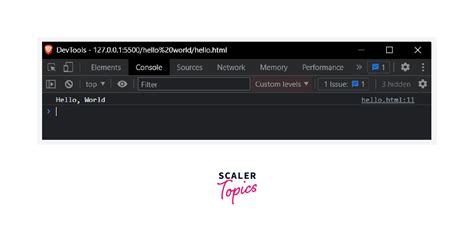 Image result for JavaScript Hello World Code