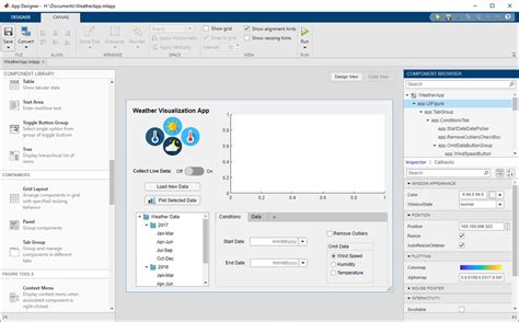 MATLAB App Designer Tutorial に対する画像結果