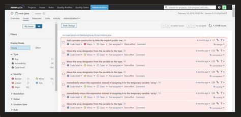 Code Analysis Tools Java に対する画像結果