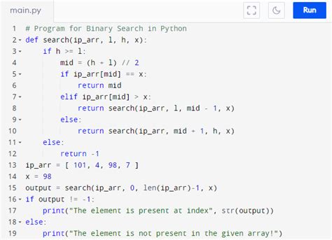 Binary Search Algorithm Python に対する画像結果