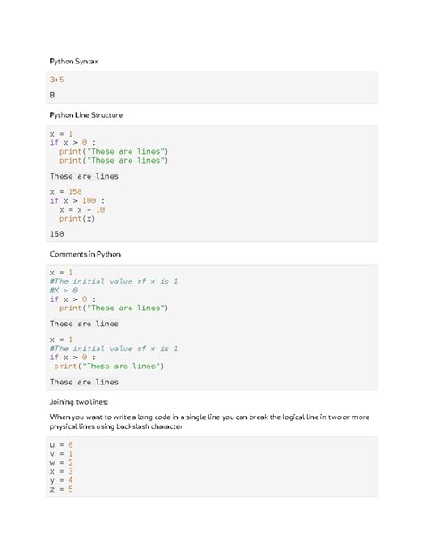 Toradh íomhá ar Python Syntax Overview
