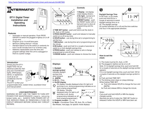 Afbeeldingsresultaten voor Intermatic Timer Programming Manual