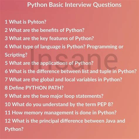 Good Basic Python Questions に対する画像結果