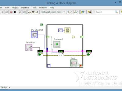 Program LabVIEW Arduino に対する画像結果