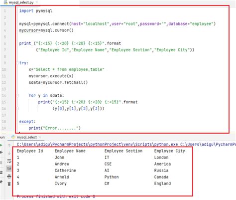 Image result for Python Example Code for Data Query