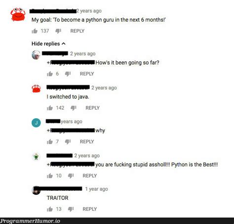 Image result for Java vs Python Meme