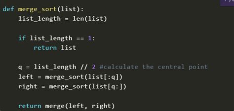 Image result for Merge Sort Algorithm in Python