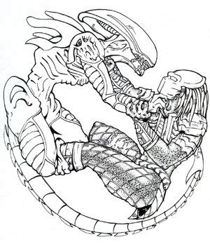 Alien vs Predator Coloring Pages に対する画像結果