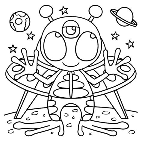Alien Color Pages & coloring book. 6000+ coloring pages.