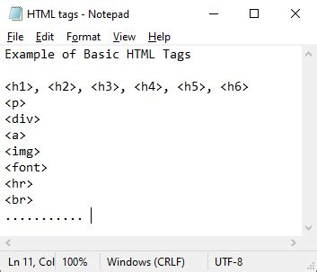 Example for HTML Program に対する画像結果