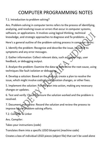 Image result for Principles of Computer Programming Level 3 Notes First Chapter