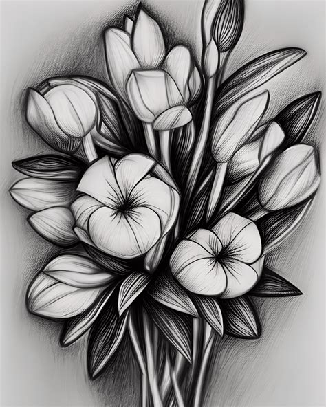 Afbeeldingsresultaten voor Flower Pencil Art Tutorials
