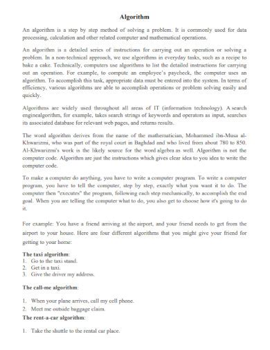 Image result for Algorithm Sample Code