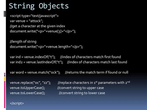 Image result for Explain String Object Provided by JavaScript Using a Program