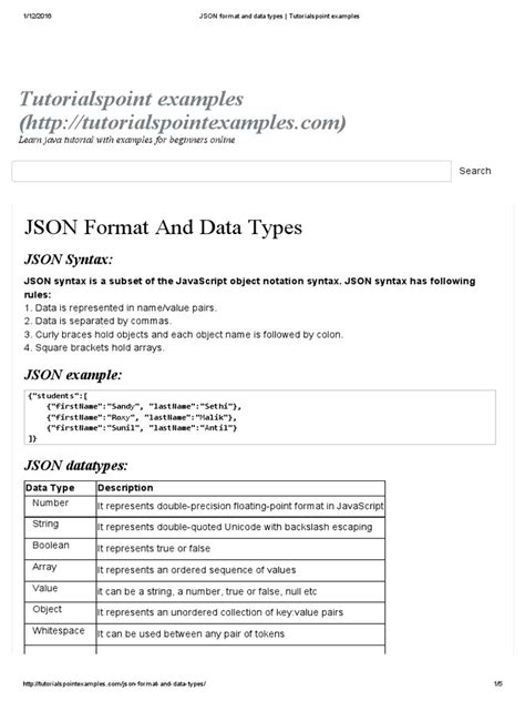 JSON File Example に対する画像結果