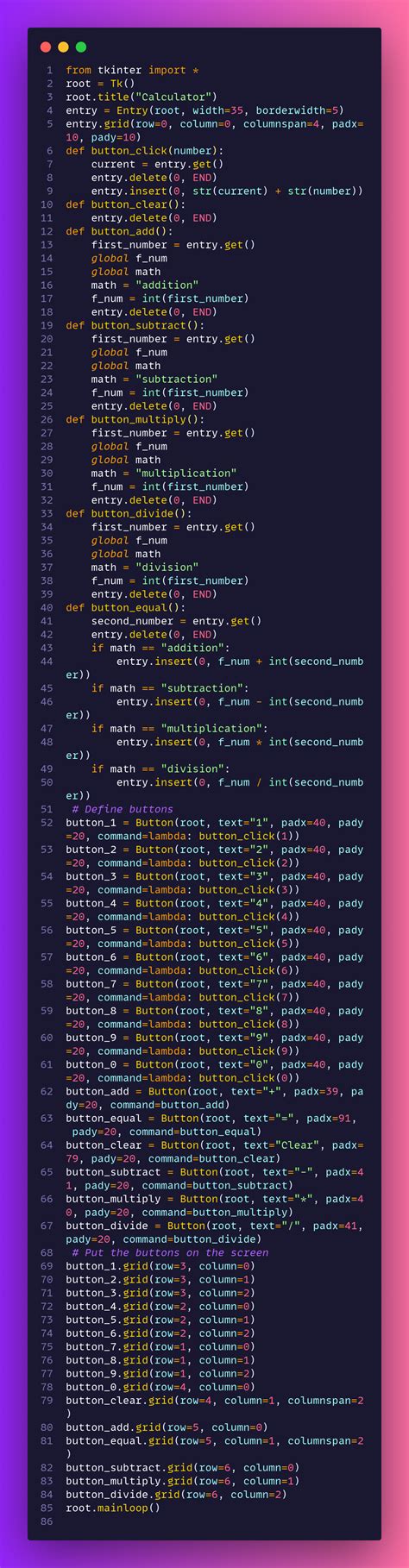 Python Calculator Code に対する画像結果