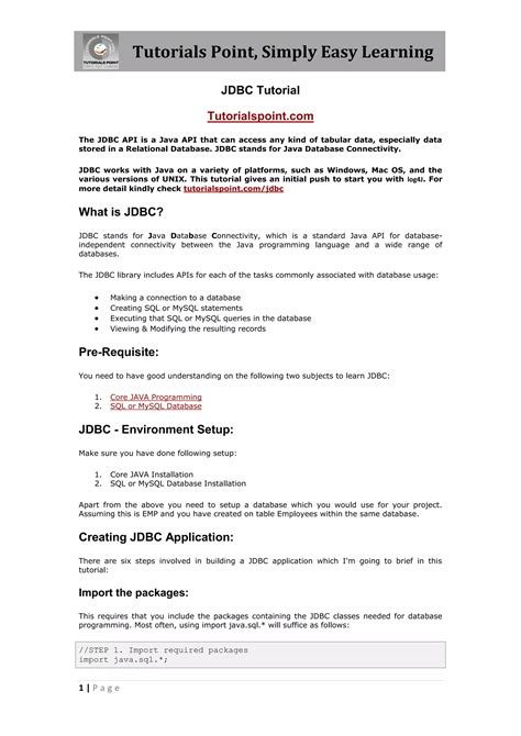 Image result for Core Java Tutorial Tutorials Point PDF