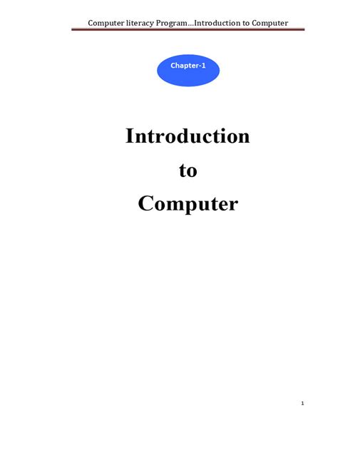 Image result for Introduction to Basic Computer PDF