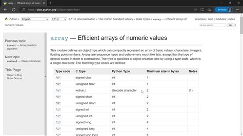 Image result for Type Code in Python Array