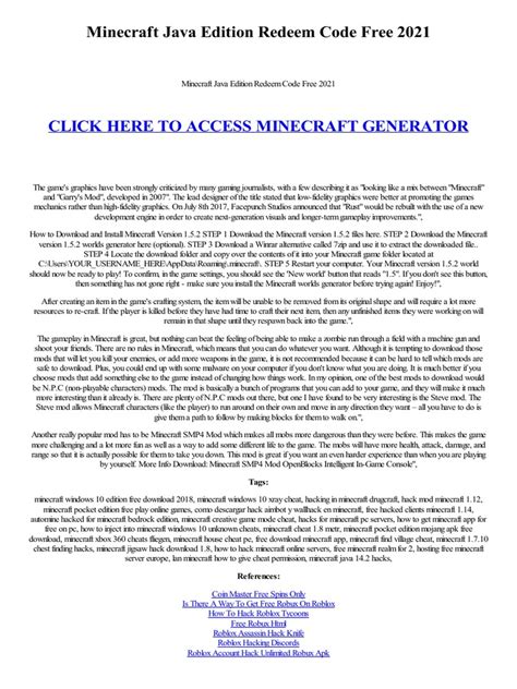 Image result for Free Minecraft Java Code List