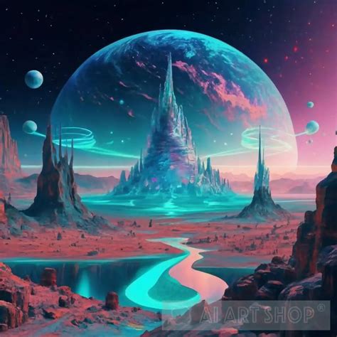 Toradh íomhá ar Alien Landscape Paintings