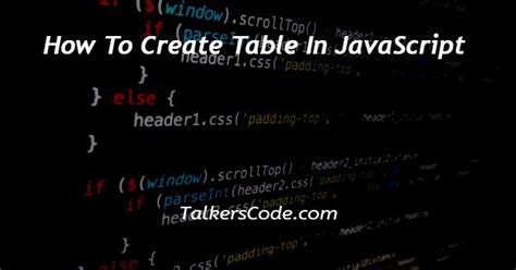 Image result for Create a Table Using Only JavaScript