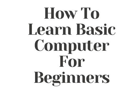 Basic Computer Tutorials for Beginners に対する画像結果