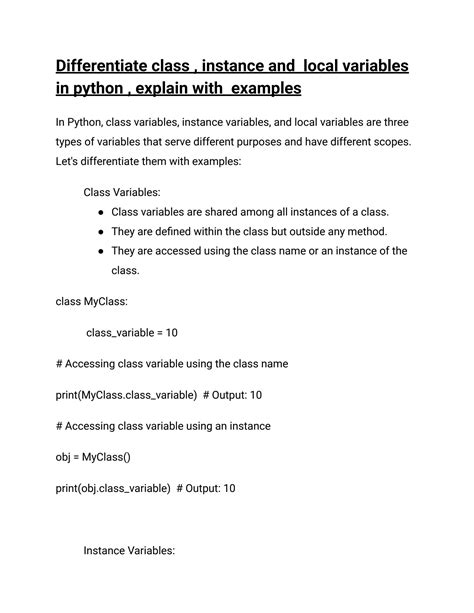Image result for Instance Variables Python