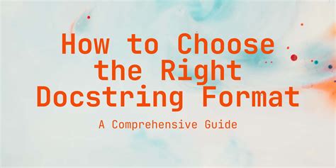 Image result for Python Docstring Format