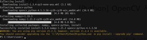 Pip Install OpenCV Python に対する画像結果
