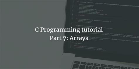 Image result for C Programming Array Tutorial