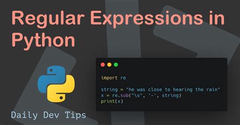 Image result for Regular Expression Python Library