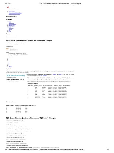 Toradh íomhá ar SQL Queries Interview Questions