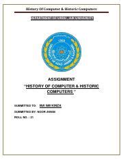 Image result for History of Computer Assignment