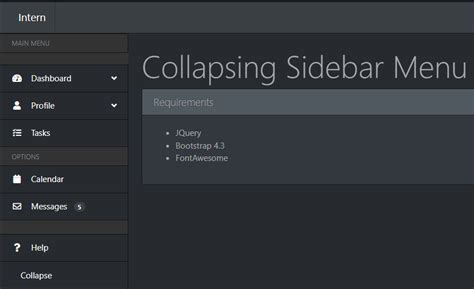 Image result for Bootstrap Sidebar Source Code