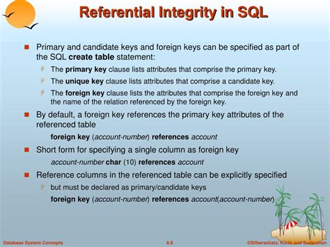 Referential Integrity SQL に対する画像結果