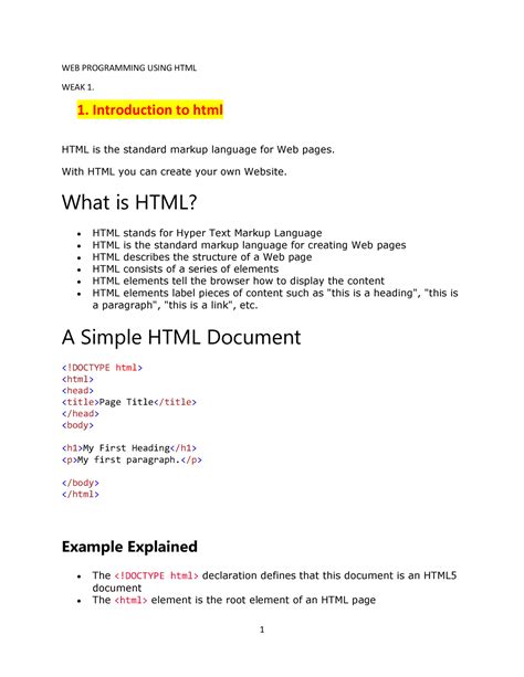 Image result for Introduction to HTML Programming