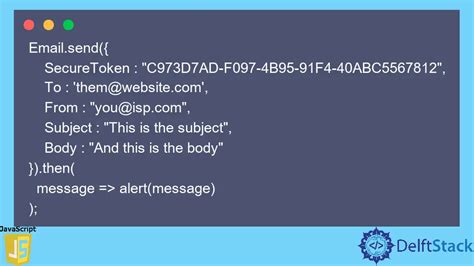 Toradh íomhá ar JavaScript Send Email