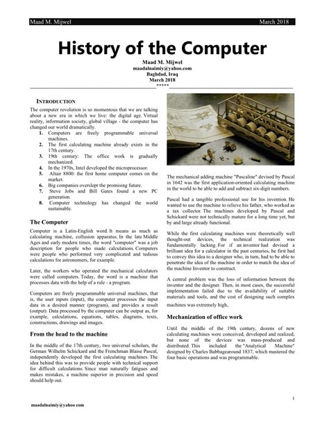 Image result for History of Computer Assignment