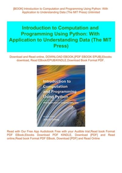 Image result for Introduction to Computation and Programming Using Python