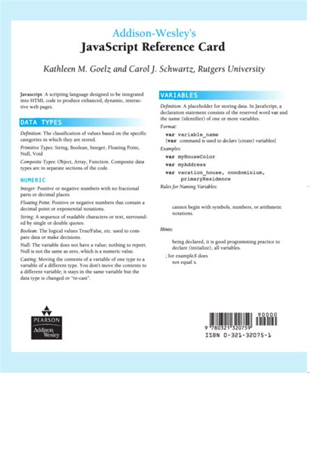 Toradh íomhá ar JavaScript Reference PDF