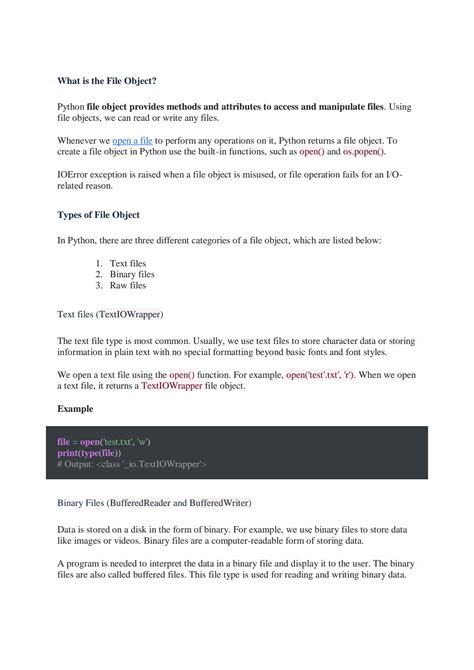 Afbeeldingsresultaten voor Python File Object Attributes