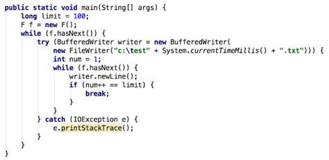 Image result for Try Loop Code Java