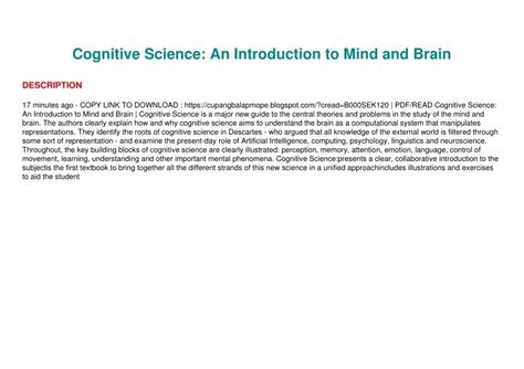 Image result for Cognitive Science Introduction