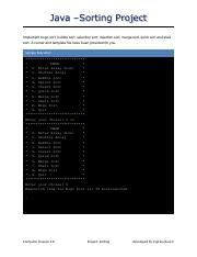 Image result for Java Sort Project Poster